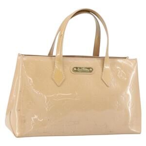 LOUIS VUITTON Vernis Wilshire PM Hand Bag Rose Flow Lantern M91642 Auth ep12449